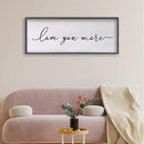 Love You More Sign Wall Decor 24×10 Inch Above Bed for Master Bedroom Ready to Hang Wood Framed Art (Black) by CozyNest Decor
