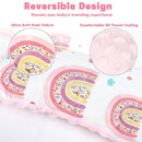 Infant Car Seat Insert with 3 Strap Covers, 3 in 1 Reversible Rainbow Baby Car Seat Head Support for Newborn, Baby Girl Newborn Essentials for Preemie to Infant, Stroller, Swing, Bouncer (Pink) by TinyTreasures Baby Boutique
