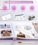 Popotop Photo Album Self Adhesive Scrapbook Album for 4x6 5x7 8x10 Pictures DIY Photo Book as Scrapbooking Supplies Kits, Birthday Gifts for Women Mom Wedding Baby Family Travel by TinyTreasures Baby Boutique