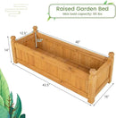 HAPPYGRILL Raised Garden Bed, Elevated Planter Box with Drainage Holes, Outdoor Wood Planter Container for Vegetables Flowers & Herbs, Planter Raised Beds for Garden, Patio, Balcony by GreenHaven Gardens