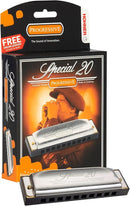 Hohner 560 Special 20 Harmonica - Key of F Bundle with Carrying Case, Key Stickers, Harmonica Beginner Online Manual, and Austin Bazaar Polishing Cloth by TinyTreasures Baby Boutique