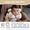 vocheer Baby Travel Pillow(Upgraded), Head and Neck Support Pillow for Pushchair, Car Seat,Stroller, Bouncer, Cotton, Lion by TinyTreasures Baby Boutique