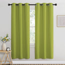 NICETOWN Fresh Green Blackout Curtains for Living Room, Window Treatment Thermal Insulated Room Darkening Grommet Drapes Sound Dampening for Bedroom, 2 Panels, W37 x L72 by TinyTreasures Baby Boutique