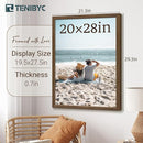 20x28 Picture Frame Set of 3 - Brown Woodgrain, Wood Poster Frame, Gallery Frame - Wall Hanging by CozyNest Decor