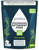Puracy Dishwasher Pods, Natural Dishwasher Detergent, Free & Clear Dish tabs - Enzyme-Powered, Spot & Residue Free - TikTok Trend Items, Must Haves from TikTok Made Me Buy It (Free & Clear, 50 Count) by TinyTreasures Baby Boutique