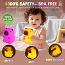 Night Light for Kids, 7 Color Changing BPA-Free Silicone Lamp with Touch Control, Eye Protection, Rechargeable Battery, Soft & Safe Nursery Lamp for Boys & Girls (Turtle Backpack Capybara) by TinyTreasures Baby Boutique
