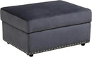 Ottoman Rectangular Storage Ottoman Bench, Flannel Footrest Stool Footstool with Lid for Living Room, Bedroom, Entryway, Brown, 33.5"x25.5"x18" by CozyNest Decor