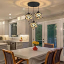 Frosted White Glass Dining Room Chandelier Farmhouse Pendant Lights for Kitchen Island Light Fixture Modern Chandeliers with Warm Light Bulbs Black by CozyNest Decor