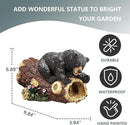 Elenon Bear Decorative Gutter Downspout Extension Statue, Animal Gutter Guardian Rain Downspout Extender, Garden Splash Block Outdoor Sculpture for 3" × 4" Down Spouts Decor by GreenHaven Gardens