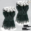 2-Pack 66FT 200 LED Extendable White Christmas String Lights (Green Wire), Christmas Tree Lights with 8 Modes, Indoor Outdoor Plug in Fairy String Lights for Xmas Decor Party Garden (Cool White) by GreenHaven Gardens