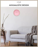 LUUK LIFESTYLE Elegant Wall Clock with Silent Movement, Modern and Minimalist Design, Gift idea for Moving-in, Decoration, in Pink and Gold by CozyNest Decor