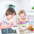 Spanish Educational Preschool Placemats Set of 6 Boho Plastic Table Mats Toddler Children Montessori Place Mats for Kids Washable Vinyl Holiday Table Decoration for Indoor Outdoor Party Kitchen Dining by CozyNest Decor