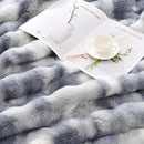 Latepis Faux Fur Fluffy Blanket for Couch, Super Soft Luxury Faux Fur Bubble Plush Thick Warm Cozy Fuzzy Twin Blanket for All Seasons, 60” x 80”, Tie-dye Blue, 860GSM by CozyNest Decor