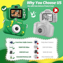 Upgrade Dinosaur Kids Camera, Christmas Birthday Gifts for Girls Boys 3-12, 1080P HD Selfie Digital Video Camera for Toddlers, Cute Portable Little Girls Boys Gifts Toys for 3 4 5 6 7 8 9 Years Old by TinyTreasures Baby Boutique