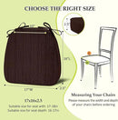 Chair Cushions for Dining Chairs, Indoor Chair Cushions with Ties，Waterproof Chair Pads Set of 4, Brown, 17x16x2.5 Inch by GreenHaven Gardens