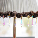 20pcs Large Colorful Crystal Prisms for Chandeliers Suncatchers, 63mm Crystal Icicle U-Drop Prisms Lamp Parts with Metal Bow Clips by GreenHaven Gardens