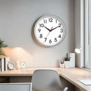 Wall Clock Modern Battery Operated 10 Inch Simpel Silent Non Ticking Decorative for Kitchen Office Outdoor Bedroom Living Room School Classroom(Silver) by CozyNest Decor