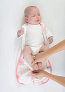 Amazing Baby Muslin Sleeping Sack, Watercolor Roses, Pink, Large, Wearable Blanket with 2-way Zipper (12-18 Months, fits up to 35 inches) by TinyTreasures Baby Boutique