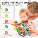 Jollybaby 2 PCS Sensory Touch and Feel Crinkle Books for Baby 0-6 Months, Jungle Farm Tails Montessori Car Set Toys for Tummy Time Newborn 6-12, Soft Fabric Cloth Books for Infant 1 Year Old Gift by TinyTreasures Baby Boutique