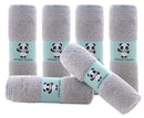 HIPHOP PANDA Baby Washcloths, Rayon Made from Bamboo - 2 Layer Ultra Soft Absorbent Newborn Bath Face Towel - Reusable Baby Wipes for Delicate Skin - Grey, 6 Pack by TinyTreasures Baby Boutique