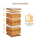 VINGLI 10-Frame Bee Hive, Wax Coated Beehive Starter Kit with Frames & Beeswax Coated Foundation Sheets (3 Layer) by GreenHaven Gardens
