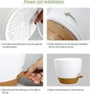 10/9/8 inch Medium Self Watering Pots, Planter, Plant Pots with Mesh Drainage Holes for Indoor Outdoor Garden Plants, Plastic Flower Pots with Removable Deep Reservoir, White with Brown by CozyNest Decor