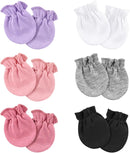 Newborn Baby Mittens No Scratch Cotton Elastic Wrist Gloves Infant Toddler Mittens for Baby Boy Girl 0-6 Months by TinyTreasures Baby Boutique