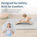 Baby Play Mat for Summer, 1.3 Thick Extra Large Memory Foam Cooling Floor Tummy Time Mat, Soft & Breathable, Non-Slip Rectangular for Toddlers’ Playtime & Rest(Grey,79"x118") by TinyTreasures Baby Boutique