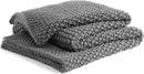 YnM Chunky Cotton Knit Throw Blanket, Cable Knit Throws for Bed Couch Sofa, Comfy & Relaxing, Decorative Piece for Farmhouse Modern Boho Rustic Scandinavian Chic Vibe, Moon Grey 50x60 Inches by CozyNest Decor