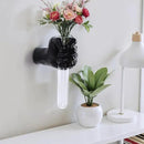 Black Wall Sculptures, Hand Vases Home Decor, Wall Mount Art Sculpture, Unique Wall Art Statue, Funky Flower Vase Decorations, Modern Eclectic Hanging Decor,Glass Test Tube Vase by CozyNest Decor