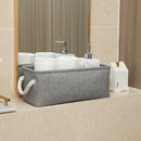 DULLEMELO Toilet Paper Storage Basket, Toilet Tank Basket with Rope Handles (Grey) by TinyTreasures Baby Boutique