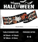 Halloween Table Runner,72 Inches Pumpkin Ghost and Spider Web Pattern Table Runner for Halloween, Table Decoration/Party Dinner Table Decor,Kitchen,Mantel,Bedroom Decoration by CozyNest Decor