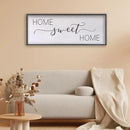 Home Sweet Home Sign Wall Decor 40"x15" Above Bed Living Room Large Wooden Framed Family Plaques Art (Black) by CozyNest Decor
