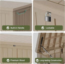 120 Gallon Outdoor Storage Box – Waterproof Deck Box for Patio & Garden,Light Brown