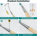 Berry&Bird Swoe Garden Hoe, 61.8'' Stainless Steel Long Handled 3 Edge Hoe with Wooden Hand, Mini Angled/Warren Hoe, Soil Cultivator Weeding Tool for Grass Flower Backyard by GreenHaven Gardens