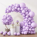 RUBFAC 129pcs Pastel Purple Balloon Arch Kit Different Sizes 18 12 10 5 Inches, Light Purple Lavender Balloons Garland for Birthday Baby Shower Gender Reveal Wedding Party Decoration by TinyTreasures Baby Boutique