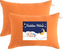 NTBAY Toddler Pillows, Down Alternative 13"x18" Pillows, Machine Washable - Soft and Breathable Travel Small Pillows for Sleeping, Ideal for Daycare, Crib, Cot, Orange by TinyTreasures Baby Boutique