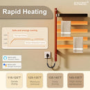 ENZE Smart Rotating Heated Towel Rack for Bathroom, Wall-Mounted Electric Towel Dryer with Swivel Bars & Shelf, Smart Timer, Low Carbon Steel, Plug-in/Hardwired, Towel Warmer with Wi-Fi App Control by TinyTreasures Baby Boutique