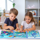 Magnetic Puzzles for Toddlers 3-5 , 75-Pieces Travel Toys , Sea Puzzles Ages 4-6, Educational Learning Magnets, Road Car Trip & Airplane Activities Toys for 3 4 5 6 7 Girls Boys Gift by TinyTreasures Baby Boutique