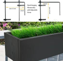 Metal Railing Planter Box, 30 Inch Balcony Planters with Adjustable Brackets, Large Hanging Planters for Outdoor Fence Deck by GreenHaven Gardens