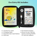 Evo Entry Kit: Interactive Coding Robot, Kids Ages 5+, Includes Color Code Markers, Charging Cable, Zip Case, Access to 700+ STEM Lessons - Educators & Parents, No Coding Experience Required by TinyTreasures Baby Boutique