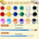 280 Pcs Washable Acrylic Paint for Kids Arts and Crafts, 20 Gouache Watercolor Paint Sets of 12 Colors for Party Classroom Painting Supplies, 20 Flat and 20 Pointed Brushes by TinyTreasures Baby Boutique