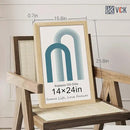 VCK 14x24 Oak Wood Frame for Picture, Natural Solid Wood Photo Frames 3 Pack, Wall Gallery Frame by CozyNest Decor