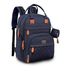 BabbleRoo Diaper Bag Backpack - Baby Essentials Travel Tote - Multi Function Waterproof Diaper Bag, Travel Essentials Baby Bag with Changing Pad, Stroller Straps & Pacifier Case - Unisex, Navy Blue by TinyTreasures Baby Boutique