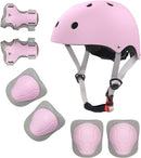 Kids Bike Helmet and Pads Set for Ages 2–14, CPSC Certified Adjustable Helmet with Knee Elbow Wrist Guards, for Skateboard, Scooter, Skating, Rollerblading, Multi-Sport Protective Gear by TinyTreasures Baby Boutique