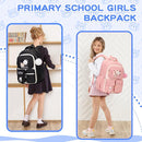Kids Backpack for Girls - School Bags for Middle School Students - Book Bag for Elementary Primary - Kawaii Ita Backpack - Black and Beige by TinyTreasures Baby Boutique