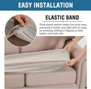 H.VERSAILTEX Velvet Stretch Individual Couch Cushion Cover Plush Cushion Slipcover for Loveseat Sofa Cushion Furniture Protector Seat Cushion Sofa Cover (1 Piece Sofa Cushion Cover, French Oak) by CozyNest Decor
