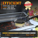 Bristle-Free Pro Grill Brush | Steam Clean Cast Iron & Stainless Grates in 180 Sec | Heavy-Duty Outdoor BBQ Tool for Men - Instant Clean, Black by GreenHaven Gardens