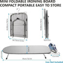 Metal Tabletop Ironing Board with Iron Rest, Portable Ironing Board Small with Heat Resistant Cotton Cover, Mini Iron Board for Small Space and Travel, 32 x 12 Inch (Gray) by CozyNest Decor