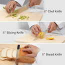 ZHANG XIAO QUAN SINCE 1628 15Pcs Knife Block Set,kitchen knife set with Built-in Sharpener Razor-Sharp High Carbon Stainless Steel Dishwasher Safe(Silver) by CozyNest Decor